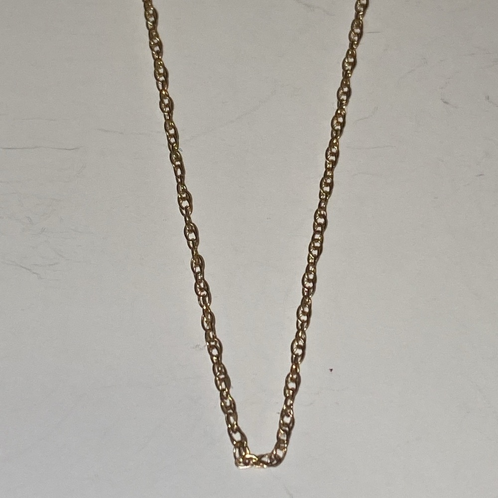 14K SOLID YELLOW GOLD #1 MOM HEART PENDANT & SOLID GOLD CHAIN SIGNED AURAFIN - Picture 7 of 16
